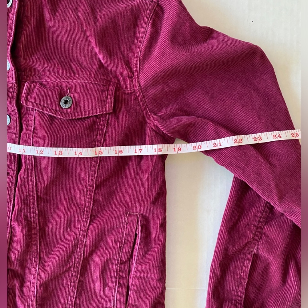 L. L. Bean Small Burgundy Corduroy Jacket - Picture 2 of 7